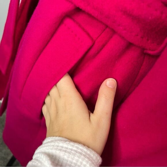 Sz L M Michael Kors Azalea Asymmetric Belted Wrap Coat NWT $400 MSRP - Picture 7 of 12